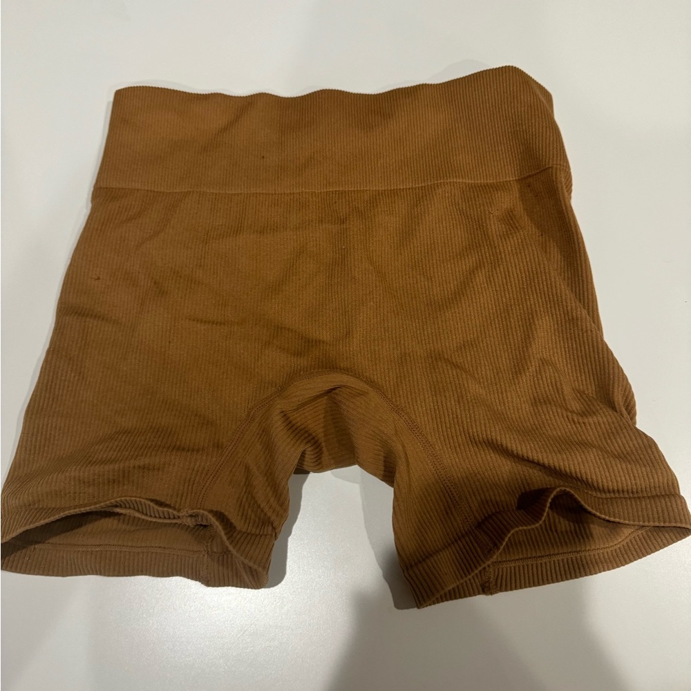 Tan ribbed wild fable booty shorts